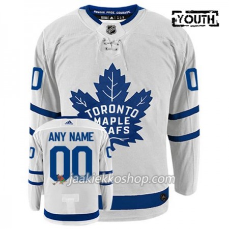 Lapsille NHL Toronto Maple Leafs Pelipaita Blank Custom Adidas Valkoinen Authentic
